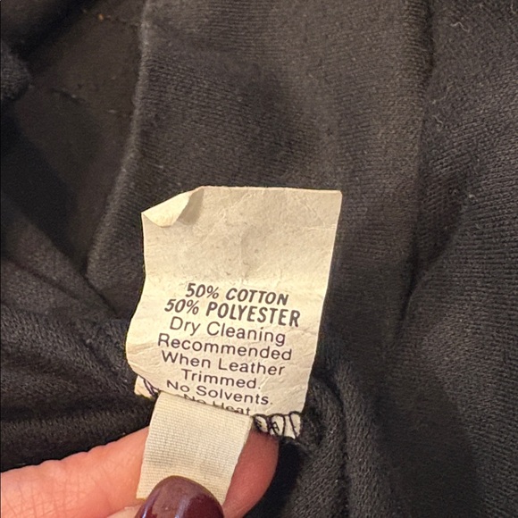 Vintage Osgood Smük Black Geometric Turtleneck Top Size L - Picture 9 of 10